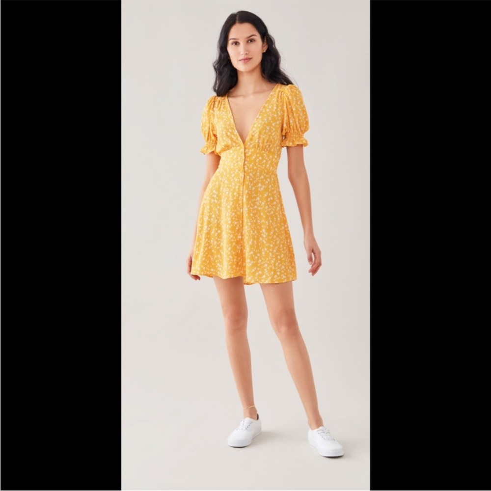 BB Dakota Steve Madden women’s 6 floral tradition dress sunflower yellow spring